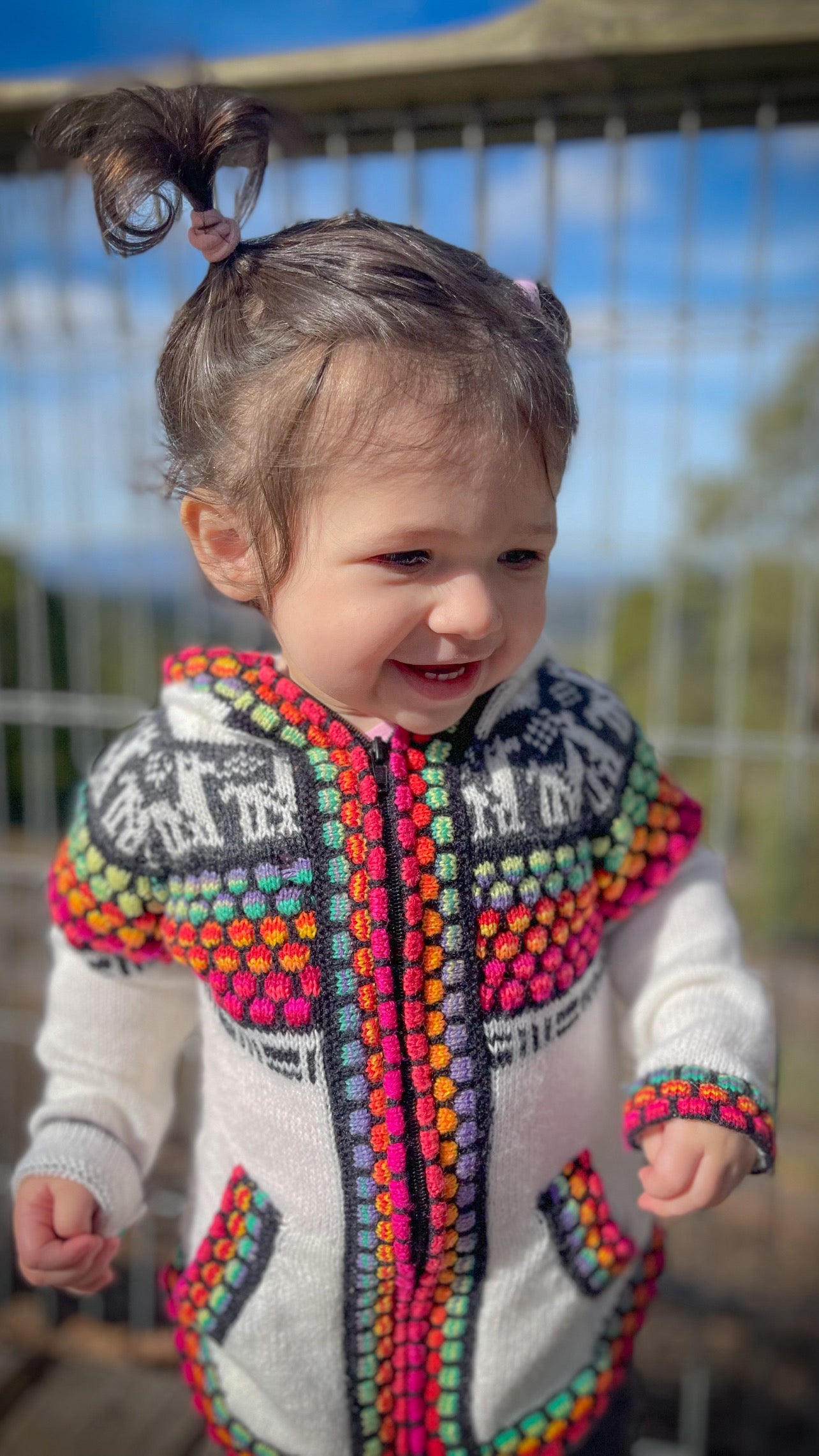 Otavalo Hooded Jacket Cream & Multicolour