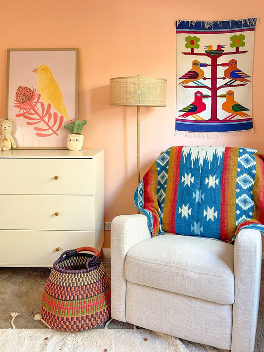 Geometric Azul Blanket